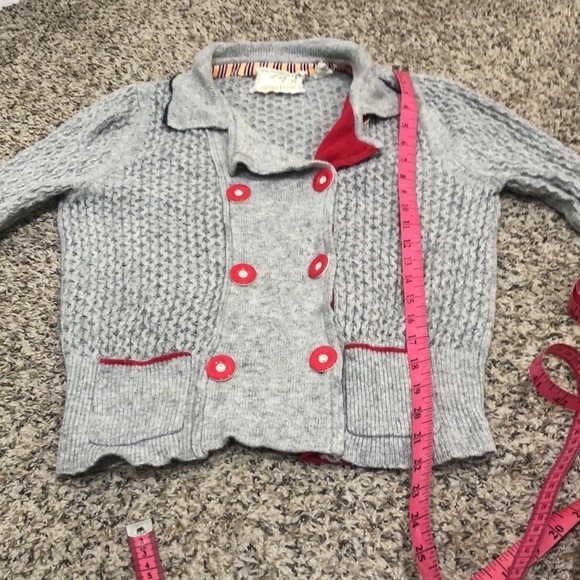 Anthropologie Sparrow Cardigan Sweater Size Small Gray Cotton Blend Cable Knit - Picture 11 of 12